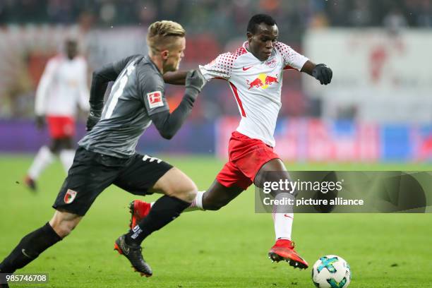 Leipzigs's player Bruma dominates the ball at the Red Bull Arena in Leipzig, Germany, 09 February 2018. Photo: Jan Woitas/dpa-Zentralbild/dpa