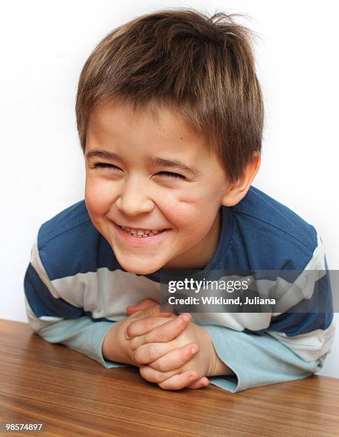 portrait of a smiling boy, sweden. - juliana posada - fotografias e filmes do acervo