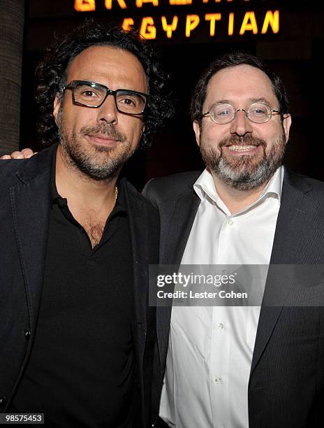 Director Alejandro Gonzalez Inarritu and co-president of Sony Pictures Classics Michael Barker arrive at the "Mother And Child" Los Angeles Premiere...