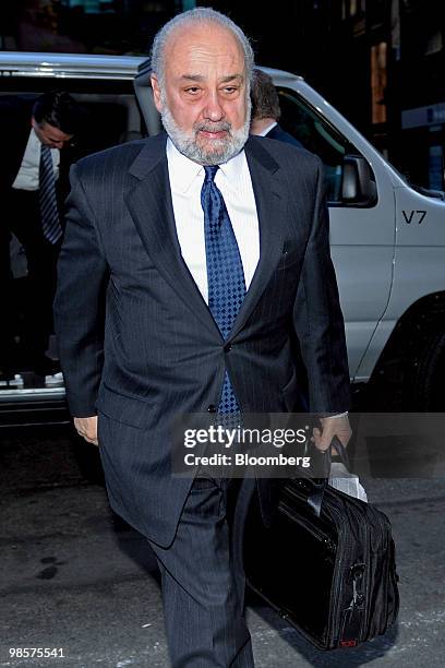 Lawrence Ricciardi, senior advisor for Lazard Freeres & Co. And a member of the board of Citigroup Inc., arrives for Citigroup's annual shareholders...