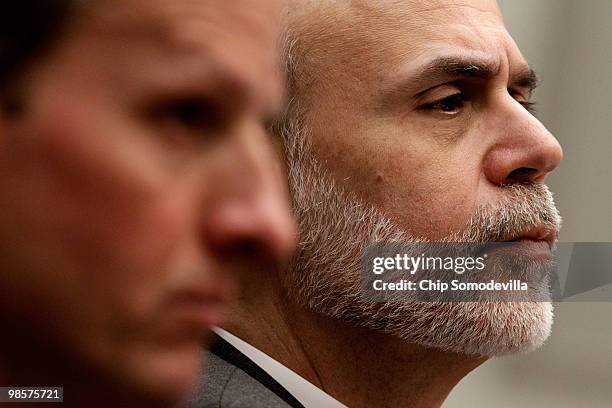 Treasury Secretary Timothy Geithner and Federal Reserve Bank Chairman Ben Bernanke testify before the House Financial Services Committee about the...