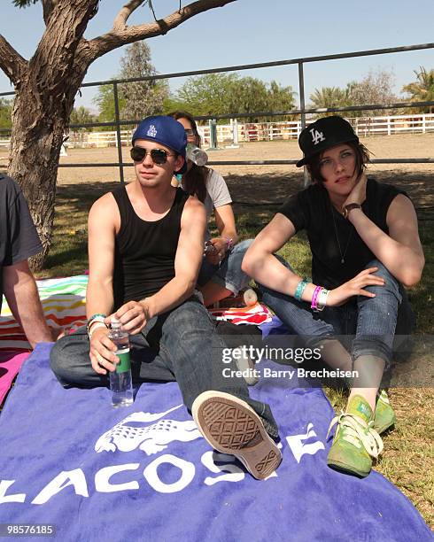 Actress Kristen Stewart attends the LACOSTE Pool Party during the 2010 Coachella Valley Music & Arts Festival on April 18, 2010 in Indio, California.