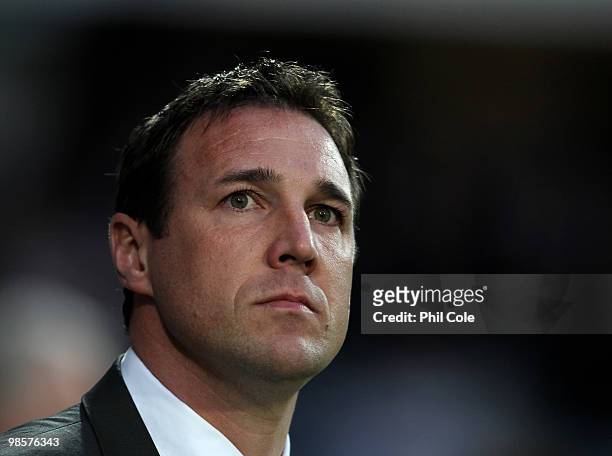 Watford manager Malky Mackay looks on during the Coca Cola Championship match between Queens Park Rangers and Watford at Loftus Road on April 20,...
