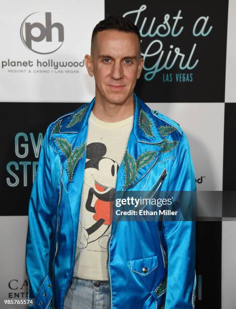 Fashion designer Jeremy Scott attends the grand opening of the "Gwen Stefani - Just a Girl" residency at Planet Hollywood Resort & Casino on June 27,...