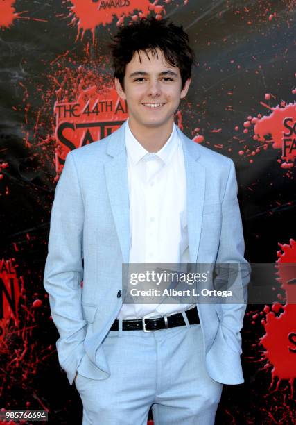 Max Charles attends the Academy Of Science Fiction, Fantasy & Horror Films' 44th Annual Saturn Awards at The Castaway on June 27, 2018 in Burbank,...