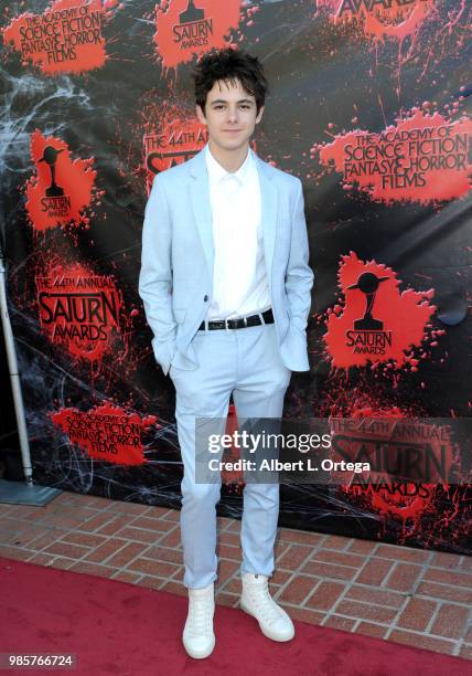 Max Charles attends the Academy Of Science Fiction, Fantasy & Horror Films' 44th Annual Saturn Awards at The Castaway on June 27, 2018 in Burbank,...