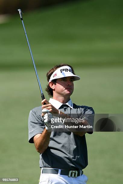 Bubba Watson hits a shot during the third round of the Shell Houston Open at Redstone Golf Club on April 3, 2010 in Humble, Texas.