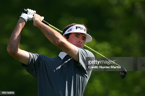 Bubba Watson hits a shot during the third round of the Shell Houston Open at Redstone Golf Club on April 3, 2010 in Humble, Texas.