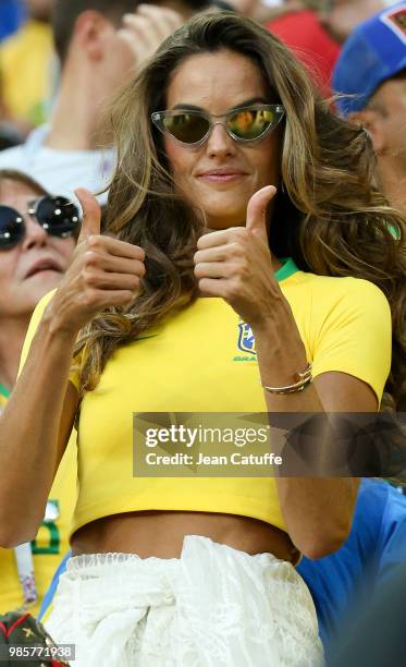 Izabel Goulart, brazilian top model during the 2018 FIFA World Cup Russia group E match between Serbia and Brazil at Spartak Stadium on June 27, 2018...