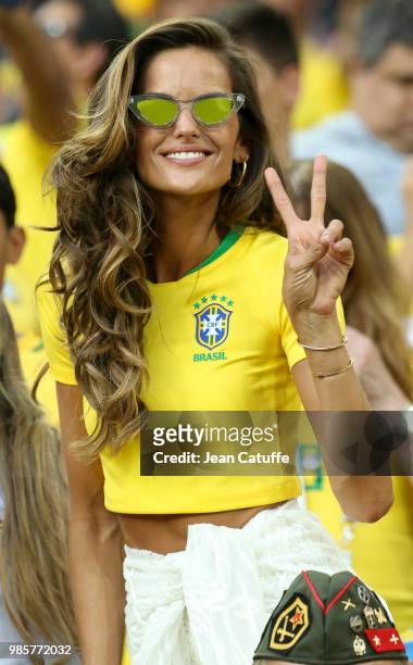 Izabel Goulart, brazilian top model during the 2018 FIFA World Cup Russia group E match between Serbia and Brazil at Spartak Stadium on June 27, 2018...