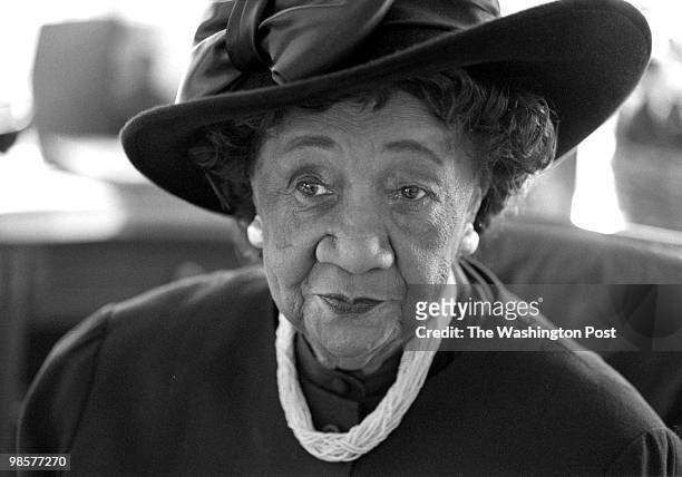 Dorothy Height in her office at the National Council of Negro Women Headquarters, 6th & Pa NW on December 3, 1997 in Washington, DC. She has been...