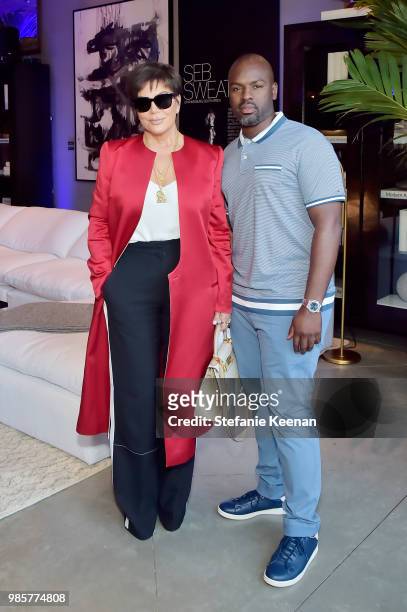 Kris Jenner and Corey Gamble attend GENERAL PUBLIC x RH Celebration at Restoration Hardware on June 27, 2018 in Los Angeles, California.