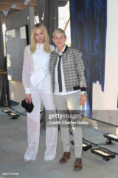 Portia de Rossi and Ellen DeGeneres attend GENERAL PUBLIC x RH Celebration at Restoration Hardware on June 27, 2018 in Los Angeles, California.