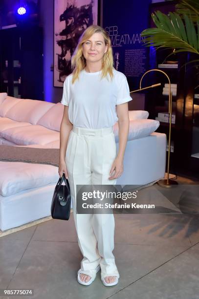 Ellen Pompeo attends GENERAL PUBLIC x RH Celebration at Restoration Hardware on June 27, 2018 in Los Angeles, California.