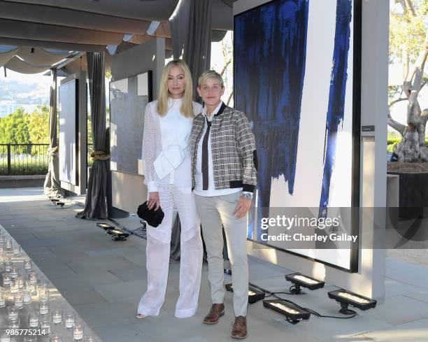 Portia de Rossi and Ellen DeGeneres attend GENERAL PUBLIC x RH Celebration at Restoration Hardware on June 27, 2018 in Los Angeles, California.