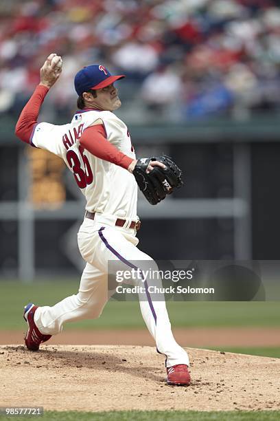 Philadelphia Phillies Cole Hamels in action, pitching vs Florida Marlins. Philadelphia, PA 4/18/2010 CREDIT: Chuck Solomon