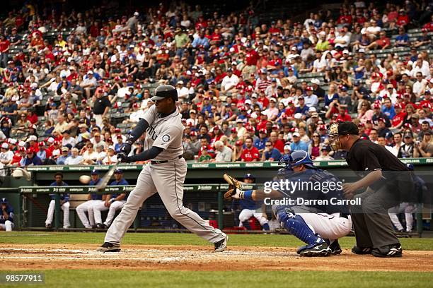 Seattle Mariners Ken Griffey Jr. In action, at bat vs Texas Rangers. Arlington, TX 4/11/2010 CREDIT: Darren Carroll