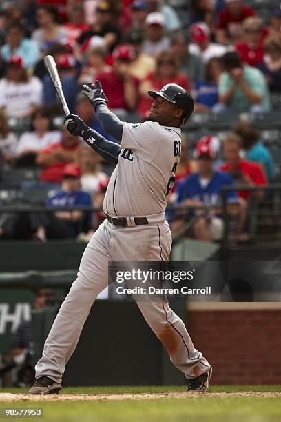 Seattle Mariners Ken Griffey Jr. In action, at bat vs Texas Rangers. Arlington, TX 4/11/2010 CREDIT: Darren Carroll