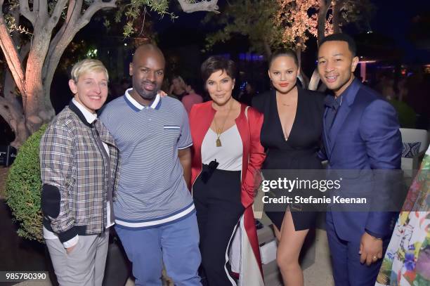 Ellen DeGeneres, Corey Gamble, Kris Jenner, Chrissy Teigen and John Legend attend GENERAL PUBLIC x RH Celebration at Restoration Hardware on June 27,...