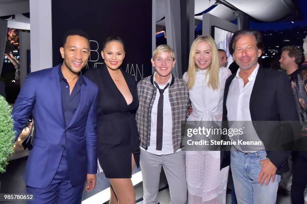 John Legend, Chrissy Teigen, Ellen DeGeneres, Portia de Rossi and Gary G. Friedman attend GENERAL PUBLIC x RH Celebration at Restoration Hardware on...