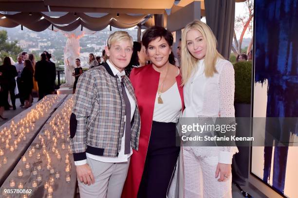 Ellen DeGeneres, Kris Jenner and Portia de Rossi attend GENERAL PUBLIC x RH Celebration at Restoration Hardware on June 27, 2018 in Los Angeles,...