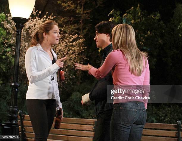 Jamie Luner , Finn Wittrock and Natalie Hall in a scene that airs the week of April 26, 2010 on Disney General Entertainment Content via Getty Images...