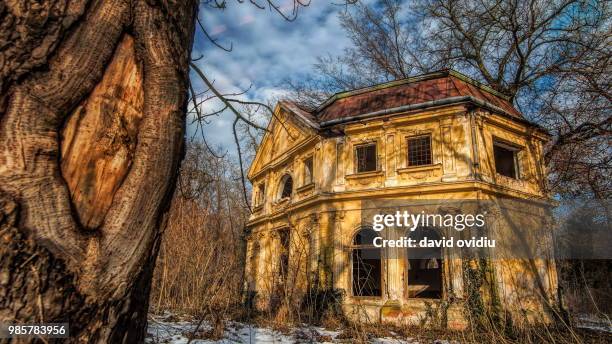 abandoned mansion - relativo a andrea palladio imagens e fotografias de stock