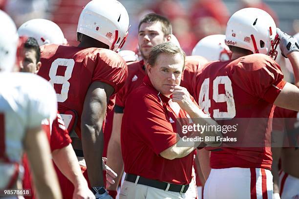 Nebraska volunteer coach Joe Moglia during Nebraska Red-White spring game at Memorial Stadium. Lincoln, NE 4/17/2010 CREDIT: Bill Frakes