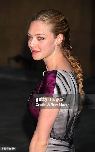 Actress Amanda Seyfried arrives at the "Mother And Child" Los Angeles Premiere at the Egyptian Theatre on April 19, 2010 in Hollywood, California.