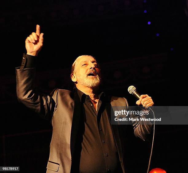 Ebrahim Hamedi aka Ebi performs on stage at the Royal Albert Hall on April 20, 2010 in London, England.