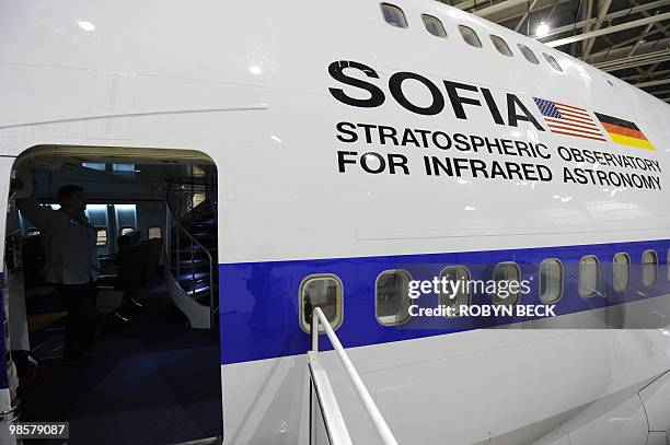 View of the cabin entrance to NASA's Stratospheric Observatory for Infrared Astronomy April 20, 2010 on a media preview day at NASA Dryden Flight...