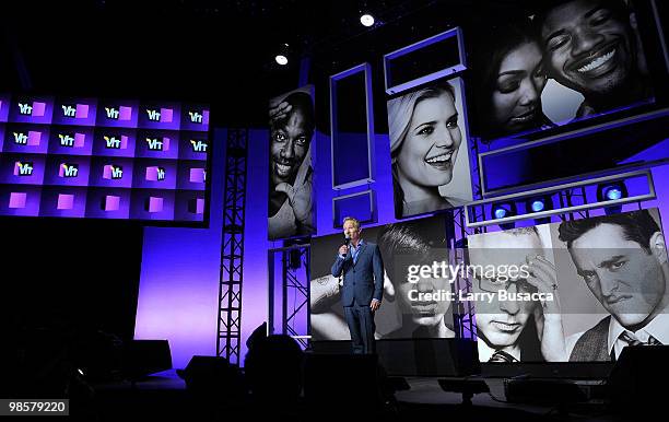 Of Original Programming and Production for Vh1 Jeff Olde speaks onstage during the Vh1 Upfront 2010 at Pier 59 Studios on April 20, 2010 in New York...