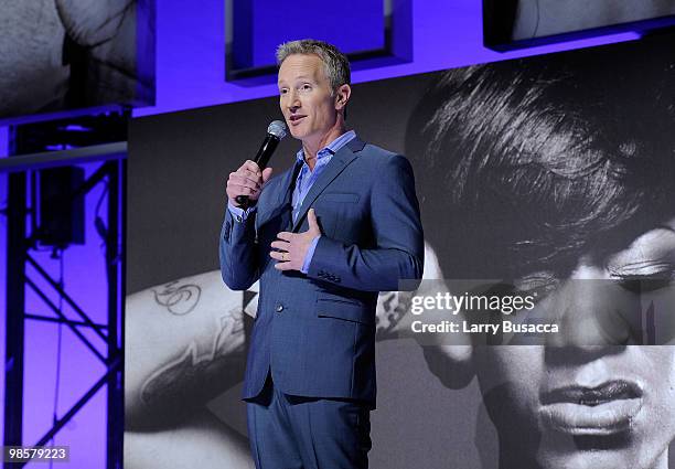 Of Original Programming and Production for Vh1 Jeff Olde speaks onstage during the Vh1 Upfront 2010 at Pier 59 Studios on April 20, 2010 in New York...