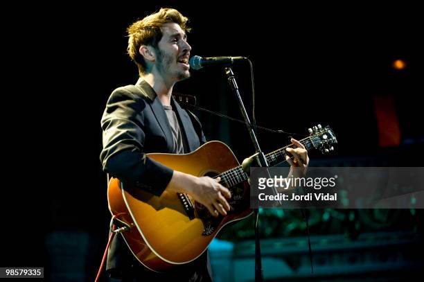 Aaron Thomas performs on stage at Gran Teatre Del Liceu on April 20, 2010 in Barcelona, Spain.