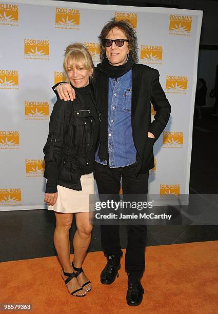 Pati Rock and photographer Mick Rock attend the Food Bank for New York City's 8th Annual Can-Do Awards dinner at Abigail Kirsch�s Pier Sixty at...