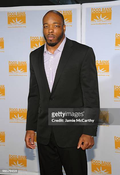 Calvin Pace of the New York Jets attends the Food Bank for New York City's 8th Annual Can-Do Awards dinner at Abigail Kirsch�s Pier Sixty at Chelsea...