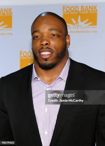 Calvin Pace of the New York Jets attends the Food Bank for New York City's 8th Annual Can-Do Awards dinner at Abigail Kirsch�s Pier Sixty at Chelsea...