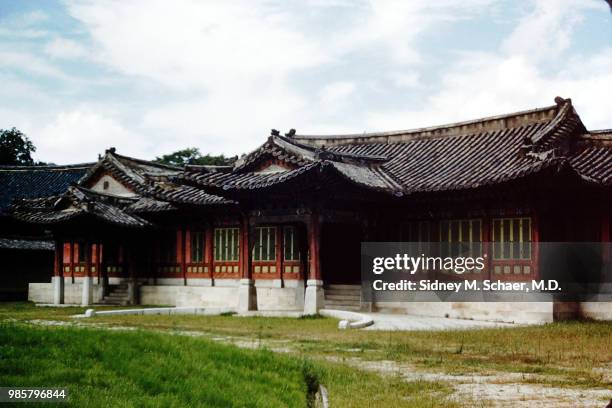 Exterior view of Huijeongdang Hall at Changdeokgung , Seoul, South Korea, January 1952.