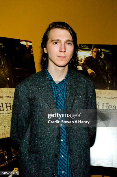 Actor Paul Dano attends "The Good Heart" New York premiere at Landmark's Sunshine Cinema on April 20, 2010 in New York City.