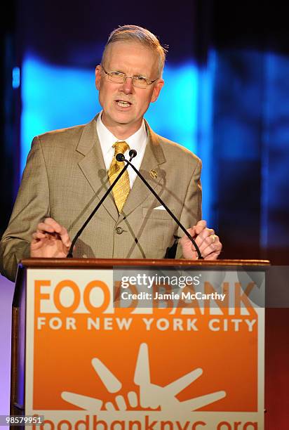 Honoree and Executive Director of St.John's Bread and Life Anthony Butler speaks at the Food Bank for New York City's 8th Annual Can-Do Awards dinner...