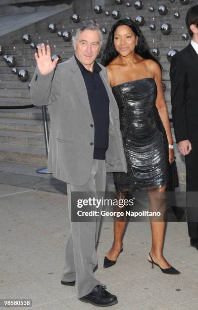 Robert De Niro and Grace Hightower arrive at New York State Supreme Court for the Vanity Fair Party during the 2010 Tribeca Film Festival on April...