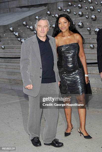 Robert De Niro and Grace Hightower arrive at New York State Supreme Court for the Vanity Fair Party during the 2010 Tribeca Film Festival on April...