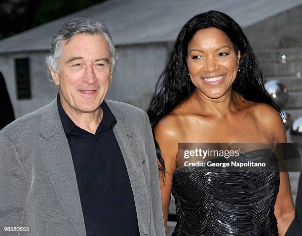 Robert De Niro and Grace Hightower arrive at New York State Supreme Court for the Vanity Fair Party during the 2010 Tribeca Film Festival on April...