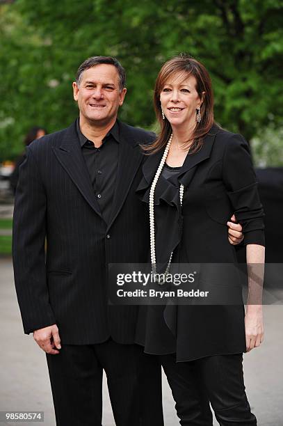 Tribeca Film Festival co-founders Craig Hatkoff and Jane Rosenthal attend the Vanity Fair party before the 2010 Tribeca Film Festival at the New York...