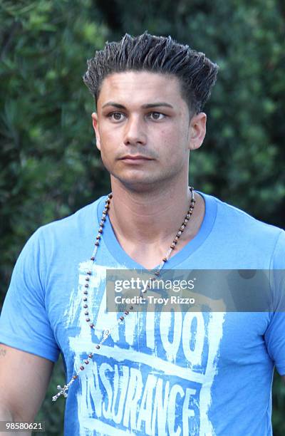 Paul "Pauly D" Del Vecchio is seen on April 20, 2010 in Miami Beach, Florida.