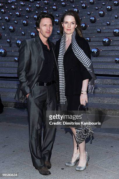 Actor Andrew McCarthy and Dolores Rice attend the Vanity Fair Party during the 9th Annual Tribeca Film Festival at the New York State Supreme Court...