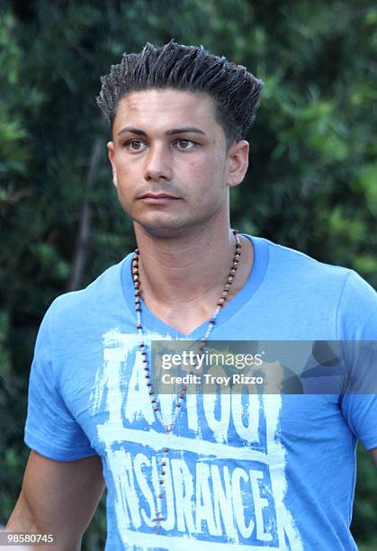 Paul "Pauly D" Del Vecchio is seen on April 20, 2010 in Miami Beach, Florida.