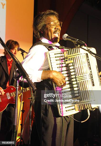 Buckwheat Zydeco performs at the Food Bank for New York City's 8th Annual Can-Do Awards dinner at Abigail Kirsch�s Pier Sixty at Chelsea Piers on...