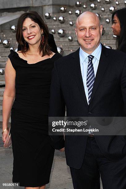 Personality/chef Tom Colicchio and Lori Silverbush attend the Vanity Fair Party during the 9th Annual Tribeca Film Festival at the New York State...