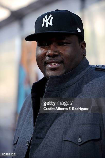 Actor Quinton Aaron arrives at Warner Bros. "The Losers" premiere at Grauman's Chinese Theatre on April 20, 2010 in Los Angeles, California.